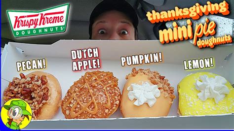 Krispy Kreme THANKSGIVING MINI PIE DOUGHNUTS Review ALL 4 FLAVORS