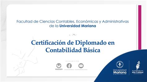 Certificación del Diplomado en Contabilidad Básica Universidad