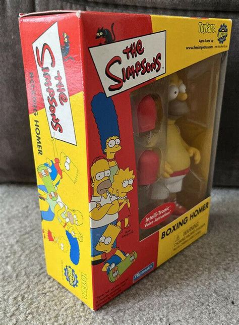 Playmates 2001 The Simpsons Boxing Homer Toyfare Exclusive Nib Sealed