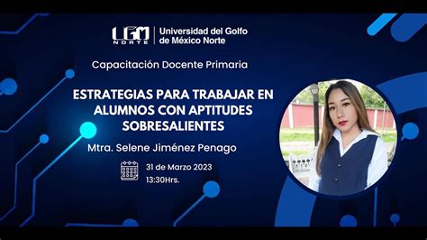 Webinar Estrategias Para Trabajar En Alumnos Con Aptitudes