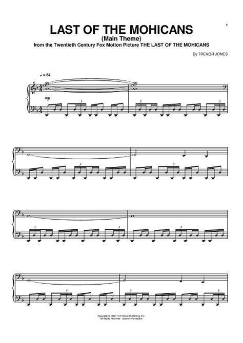 Last Of The Mohicans (Main Theme) | Sheet music, Violin sheet music ...