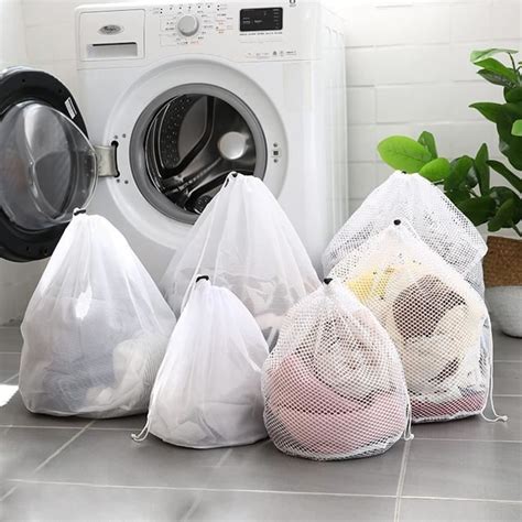 Buanderie Linge Sac Machine Laver Filet Lavage Du Mailles Corde