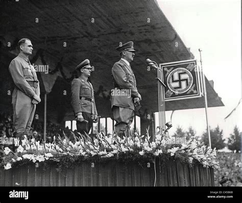 Adolf Hitler At The Stadium Of The Hitler Youth On The Nuremberg Stock