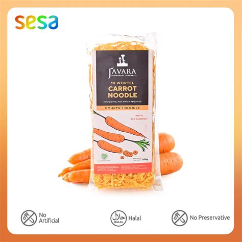 Jual Javara Carrot Noodle Mie Wortel G Shopee Indonesia