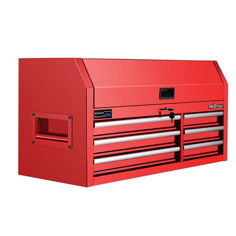 FRONTIER 42 Inch 6 Drawer Top Chest Tool Box In Red Includes Drawer