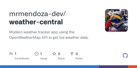 Github Mrmendoza Devweather Central Modern Weather Tracker App