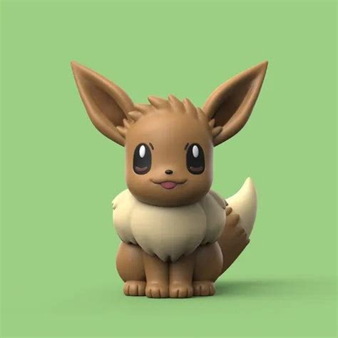 Eevee Sitting 3d Printed Etsy