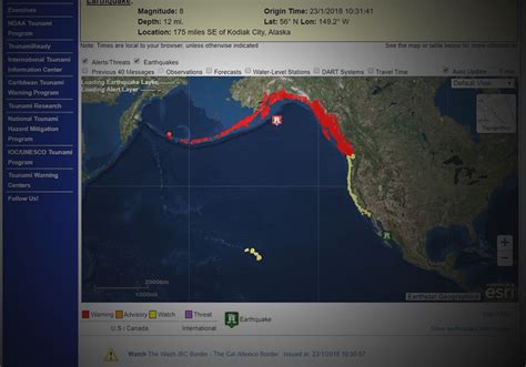 Alerta De Tsunami En La Costa Oeste De Eeuu Y Canadá