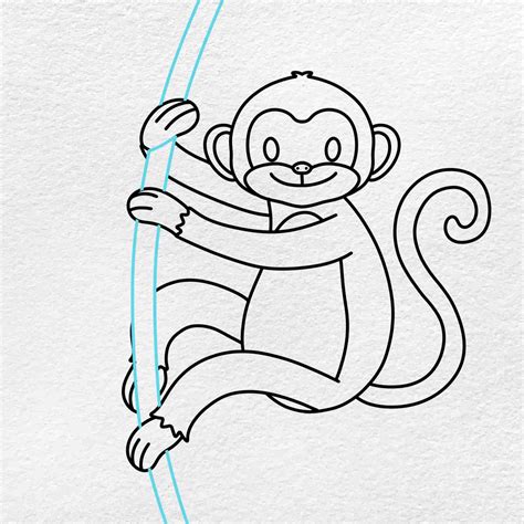 How To Draw A Monkey Easy Helloartsy