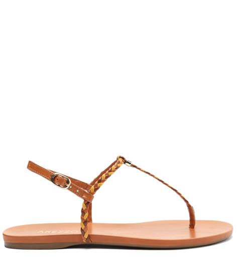 Sandália Rasteira Marrom Flat Slim Arezzo