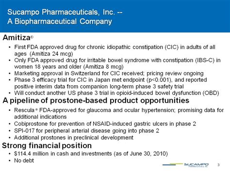 Sucampo Pharmaceuticals Inc Form 8 K Ex 991 Exhibit 991