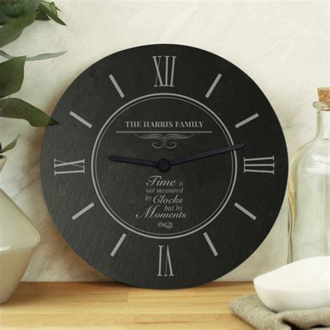 Personalised Moments Slate Clock