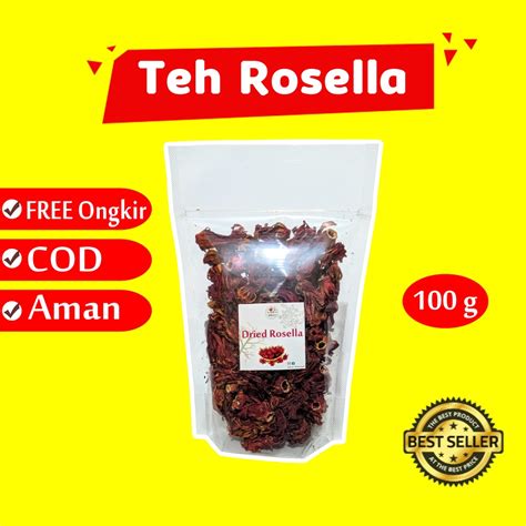 Jual BUNGA ROSELLA 100GR KERING TEH ROSELA MERAH 100 GR ROSSELA TEA