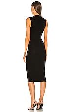 Enza Costa Silk Rib Sleeveless Twist Midi Dress In Black Revolve