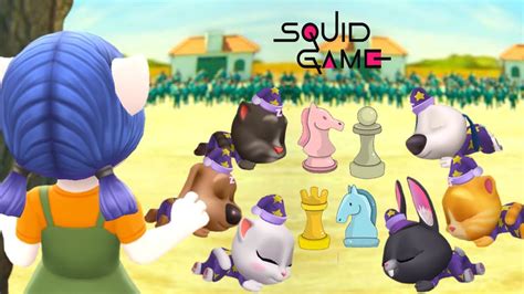 My Talking Tom Friends Squid Game But Chess Version Don T Sleep Tom