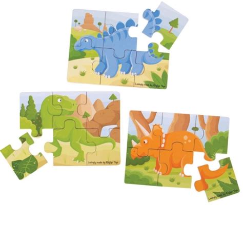 Dinosaur Puzzles Bigjigs Bj816 First Puzzles Mulberry Bush