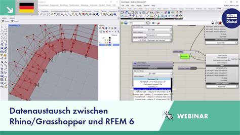 Datenaustausch Zwischen Rhino Grasshopper Und Rfem 6 Youtube