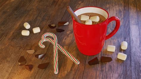 Premium Photo D Render Hot Cocoa With Marshmallows Cinnamon And