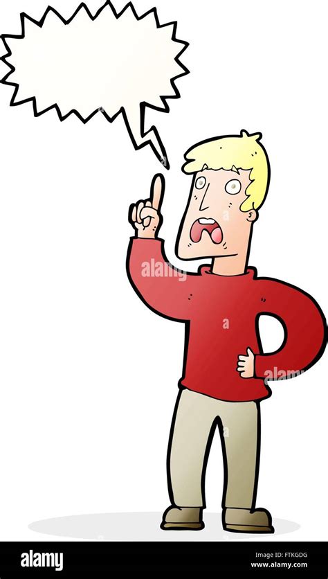 Cartoon Man With Complaint With Speech Bubble Stock Vector Image Art