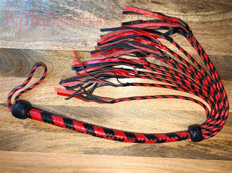 Cat O Nine Tails Cat Of Nine Tails Hand Braided Black And Etsy