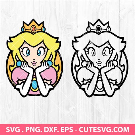 Princess Peach Svg Bundle Super Mario Svg Mario Bros Svg