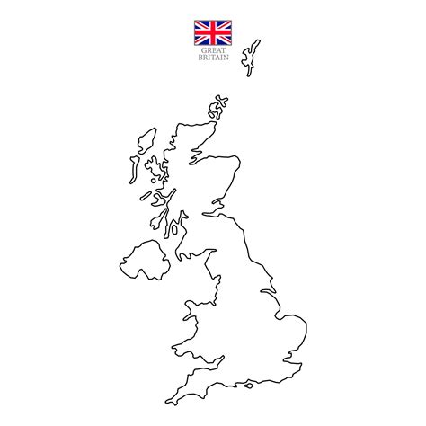 Fondo De Mapa De Gran Bretaña Con Estados Mapa De Gran Bretaña Aislado