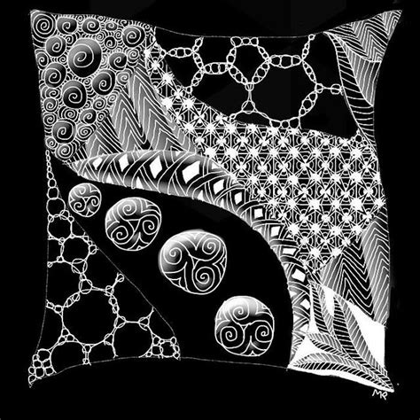 Daily Zentangle Zentangle Artwork Zentangle Black Paper Drawing