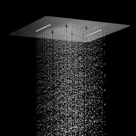 Soffione Doccia In Acciaio Inox Nero Opaco 3 Getti