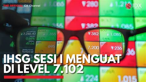 IHSG Sesi I Menguat Di Level 7 102 IDX CHANNEL YouTube