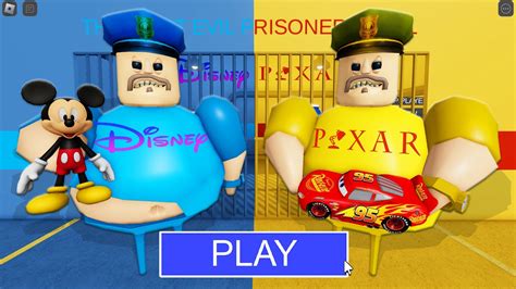 Disney Barry Vs Pixar Barry In Barrys Prison Run New Scary Obby