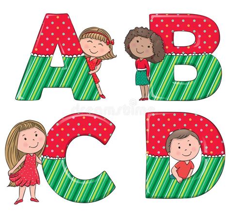 Alphabet kids ABCD stock vector. Image of abcd, pattern - 48629801