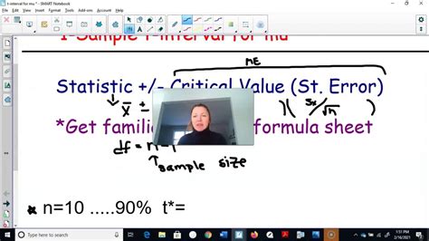 1 Sample T Interval For Mu Part 1 Youtube