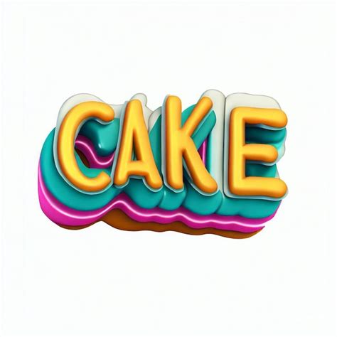 Premium Ai Image Cake D Text Effect