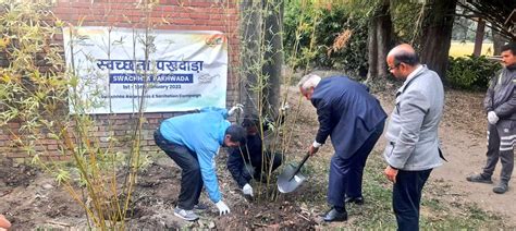 Indiainnepal On Twitter Ambassador Srivastava Planted Bamboo Saplings