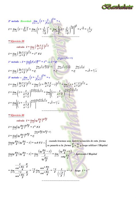 Limites Continuidad Derivabilidad Con De Ejercicios Resueltos