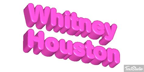 Whitney Houston Célébrité Designs de logo en animé TextStudio