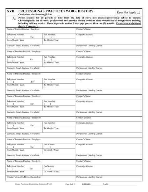 Credentialing Application Form Fill Out Printable PDF Forms Online