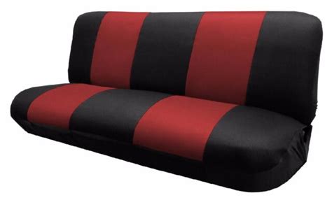 Mesh Black Red Full Size Bench Seat Cover Fit Most Vintage Classic Car And Truck S Ebay