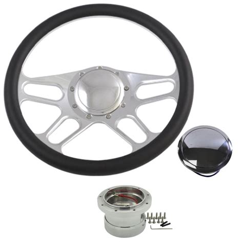 Cj Classic Trucks Stw133kc1 F 100 Steering Wheel Kit 14 9 Bolt 4 Spoke