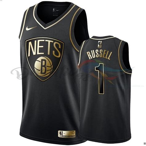 Camisetas Nba Nike Brooklyn Nets No1 Dangelo Russell Oro Edition