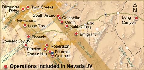 Mines In Nevada Map