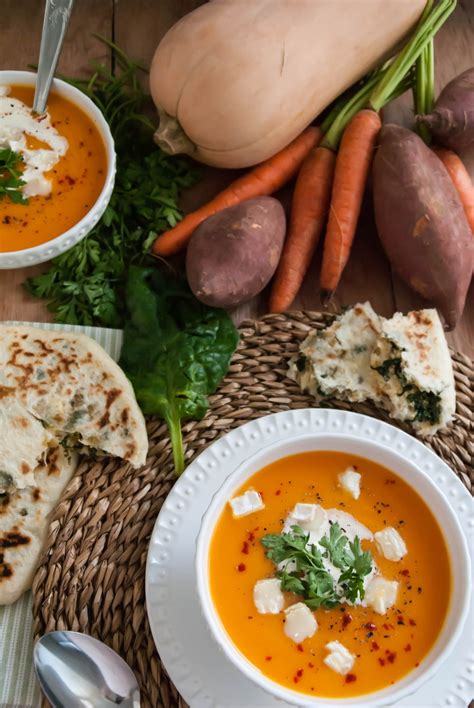 Velouté de courge butternut patate douce et carotte Cook and Goûte