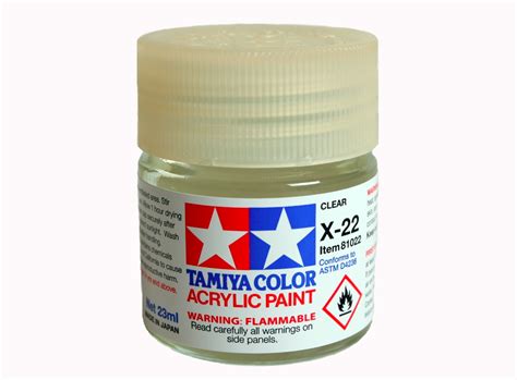 Acryl 23ml X 22 Clear Gloss Tamiya 81022