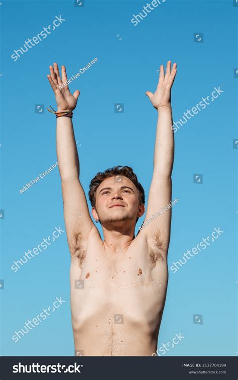 Male Transgender Naked Torso Outstretched Arms Stock Photo 2137704199 Shutterstock