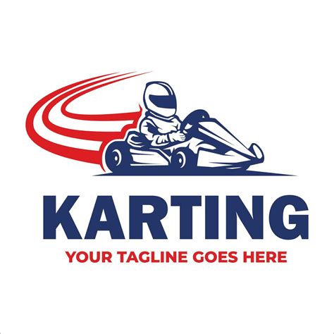 Go Kart Logo Template Karting Logo Vector Illustration