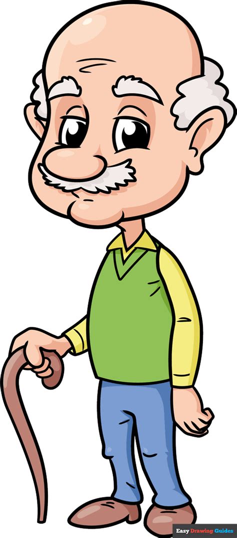 How To Draw Grandpa Really Easy Drawing Tutorial