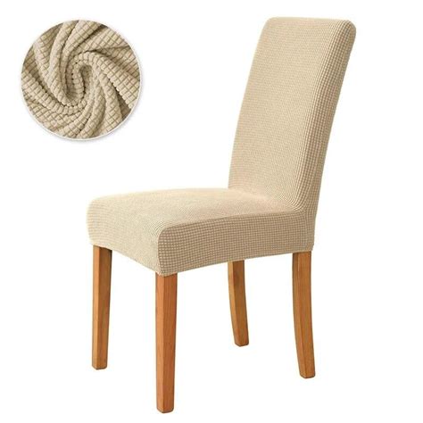 Cheap 1pc Elastic Dining Chair Covers Polar Fleece Stretch Office Seat