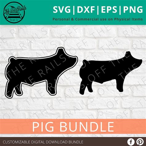 Pig SVG Bundle Show Pig SVG Digital Pig Design Farm Svg | Etsy