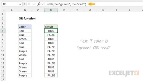 Excel Or Function Exceljet