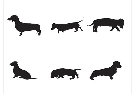 Wiener Dog Vector Silhouettes 87888 Vector Art At Vecteezy